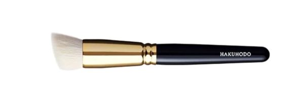 Hakuhodo S5555Bk Powder & Liquid Foundation Brush Round & Angled Duo Fiber on Sale