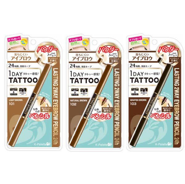 K-Palette 1 Day Tattoo Lasting 2-Way Eyebrow Pencil Supply