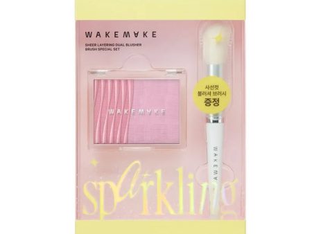 Wakemake Sheer Layering Dual Blusher Brush Special Set Discount